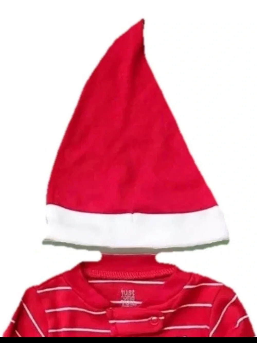 Carter's Baby Christmas Santa Striped Footie Pajamas & Hat Set 6 months